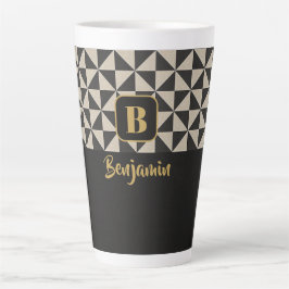 Tasse Latte Duo Geo Black & Stone Grey Personnalités