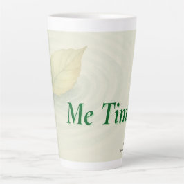 Tasse Latte Echos & Offres | "Me Time" avec feuille flottante