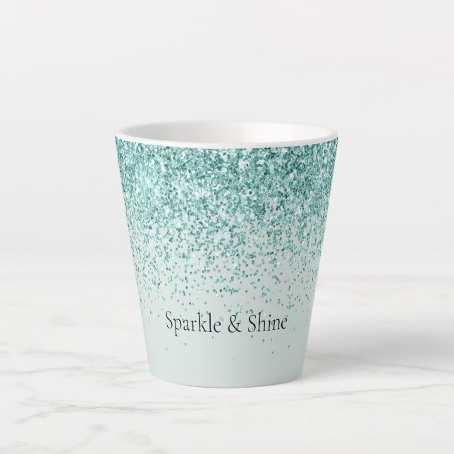 Tasse Latte Éclat de Parties scintillant de la menthe (Devant)