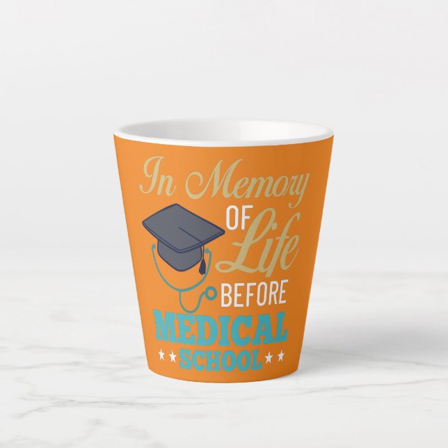 Tasse Latte École Médicale Docteur en médecine (Devant)