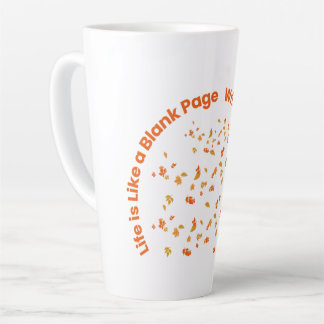 Tasse Latte Écrire une nouvelle histoire dans la vie citations