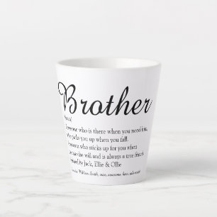 Tasse Latte Écriture élégante amusante et cool Définition du m