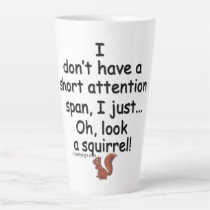 Tasse Latte Écureuil à courte portée