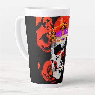 Tasse Latte Edgy King Skull Crown n'Rose