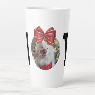 Tasse Latte Editable Christmas JOY Ornament Photo Template