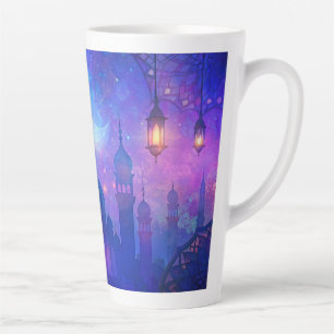 Tasse Latte Eid Moubarak Magie Nuits Arabes Croissant Couleurs