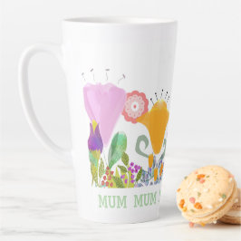 Tasse Latte Élégance florissante