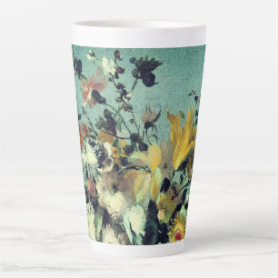 Tasse Latte Elégant bleu floral