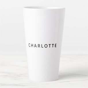 Tasse Latte Élégant Classique Minimaliste Professionnel Simple