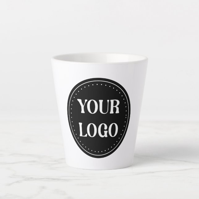 Tasse Latte élégant, contemporain, poli et personnalisable (Devant)