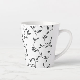 Tasse Latte Élégant Feuille de la vigne