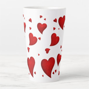Tasse Latte Élégant Glam Fab Chic élégant Red Heart tendance