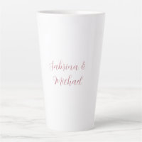 Élégant minimaliste calligraphie Rose or blanc