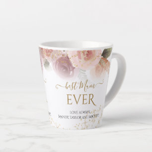Tasse Latte Élégant nom de la meilleure Parties scintillant 