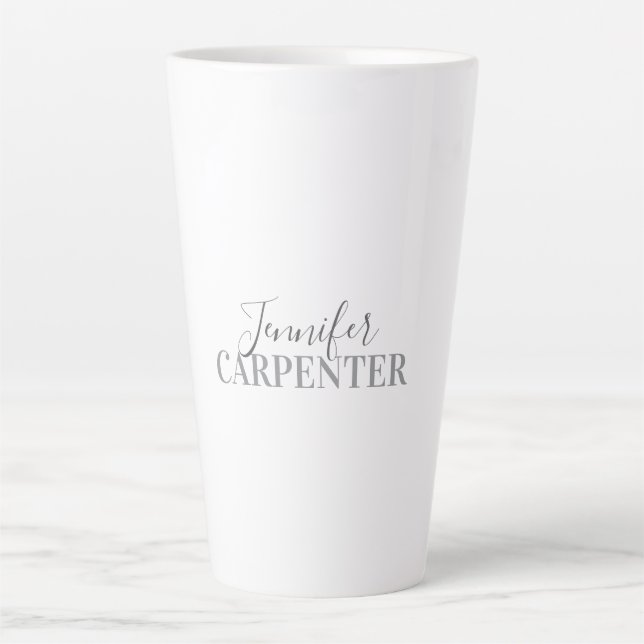 Tasse Latte Élégant professionnel minimaliste moderne (Devant)
