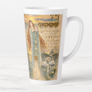 Tasse Latte Elsa Art Nouveau Lohengrin aux cygnes