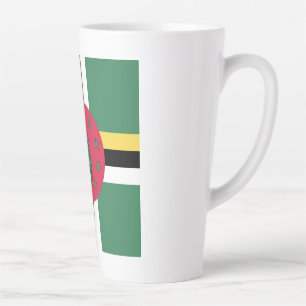 Tasse Latte Emblème du drapeau de la Dominique