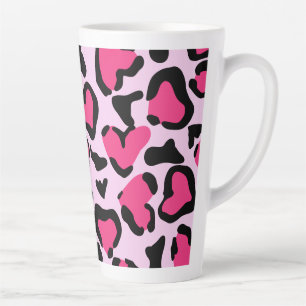 Tasse Latte Empreinte de léopard, Aquarelle transparente à mai
