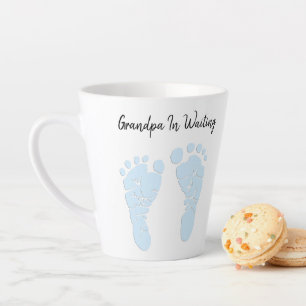 Tasse Latte Empreintes De Bébé Grand-Père À Être Garçon 