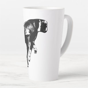 Tasse Latte En mouvement - Tourner à mi-bande d'encre