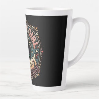 Tasse Latte Énergie de jolie fille esthétique vintage