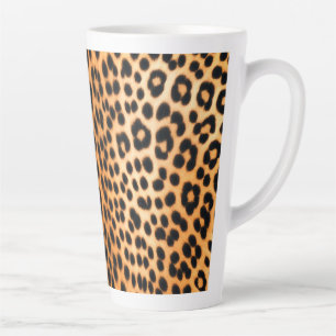 Tasse Latte Énergie Léopard Sauvage – Mode Imprimée Animale Au
