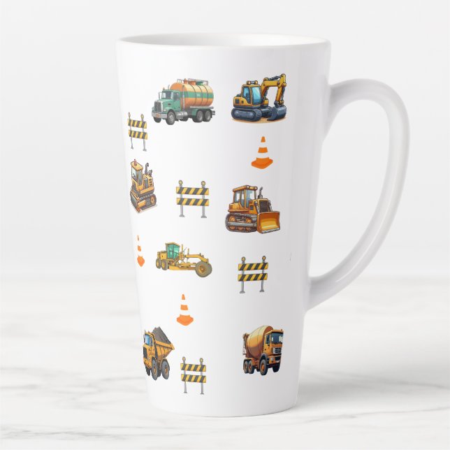 Tasse Latte Engins de construction  (Droite)