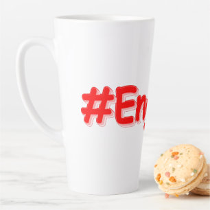 Tasse Latte "#England" Joli Design. Commandez dès maintenant 