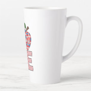 Tasse Latte Enseignant Art Amour Enseignement