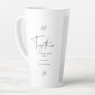Tasse Latte Ensemble Citer la photo de famille