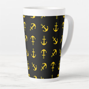 Tasse Latte Ensemble d'Ancres en bateau doré