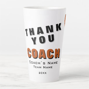 Tasse Latte Entraîneur de Merci de basket-ball