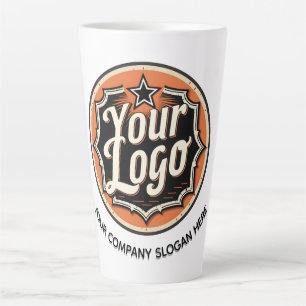 Tasse Latte Entreprise de logo et de texte personnalisés simpl