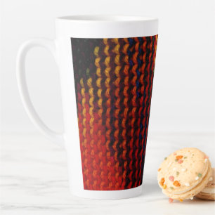 Tasse Latte Enveloppé dans des fils chauds