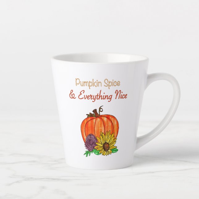 Tasse Latte Épices citrouilles & Tout Nice Automne (Droite)