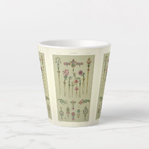 Tasse Latte épingles à cheveux floraux Art nouveau anton seder