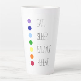 Tasse Latte Equilibre de sommeil Manger Design Chakra simple