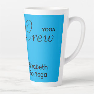 Tasse Latte Équipe de yoga en impression personnalisée bleu az