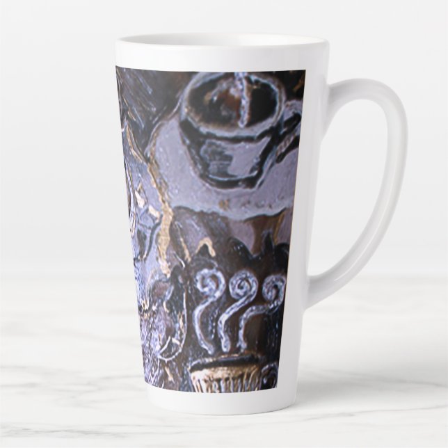 Tasse Latte Espresso Café Cappuccino Revêtement Métallique (Droite)