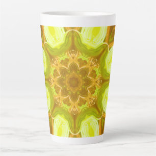 Tasse Latte Esprit de feuillage solaire motif abstrait