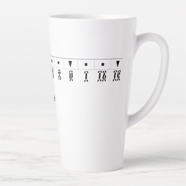 Tasse Latte Ethiopian Numeral Clock (Droite)
