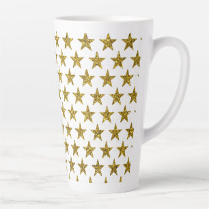 Tasse Latte Étoiles pailletées or