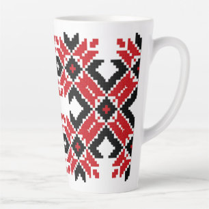 Tasse Latte Europe de l'Est Motif, folklore traditionnel, folk