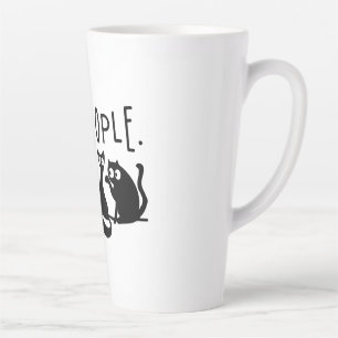Tasse Latte Ew Les Gens Sont Drôles Chats Noirs Mew