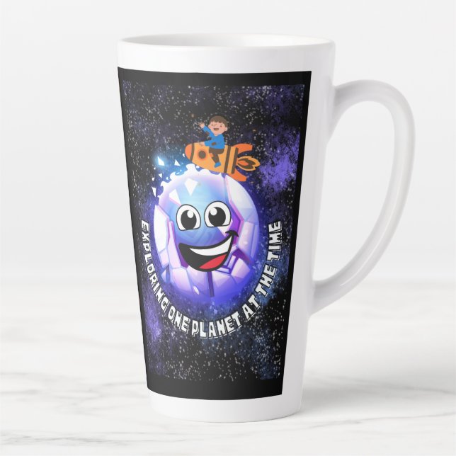 Tasse Latte Exploration d'une planète à l'époque . garçon dans (Droite)