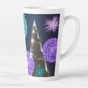 Tasse Latte Exploration urbaine Sites célèbres Dubaï Émirats a