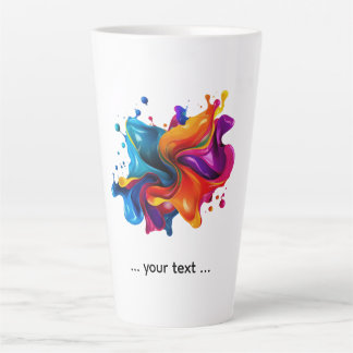 Tasse Latte explosion de taches de peinture