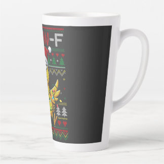 Tasse Latte F-CAW-F Funny Screaming Chicken Ugly Christmas