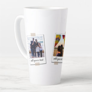 Tasse Latte Famille personnalisée 3 Photo Collage personnalisé