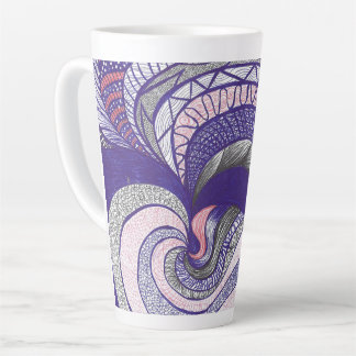 Tasse Latte Farimah | Art abstrait à main levée fluide